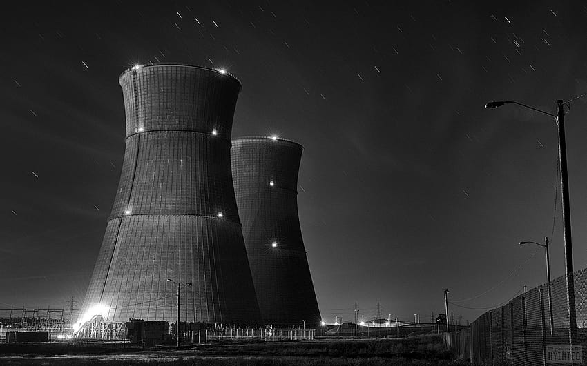 Energía nuclear, planta de energía nuclear fondo de pantalla