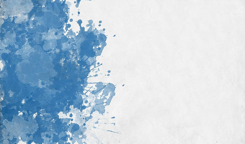 ブルー ホワイト ペイント抽象、抽象、青いペンキ 高画質の壁紙