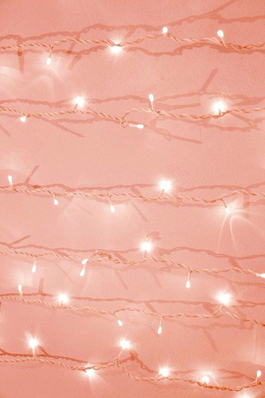 Coral Pink Christmas Lights in 2019 HD phone wallpaper