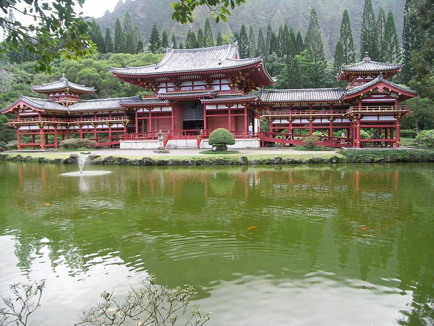 Hua Place, Honolulu County, the byodo in temple HD wallpaper