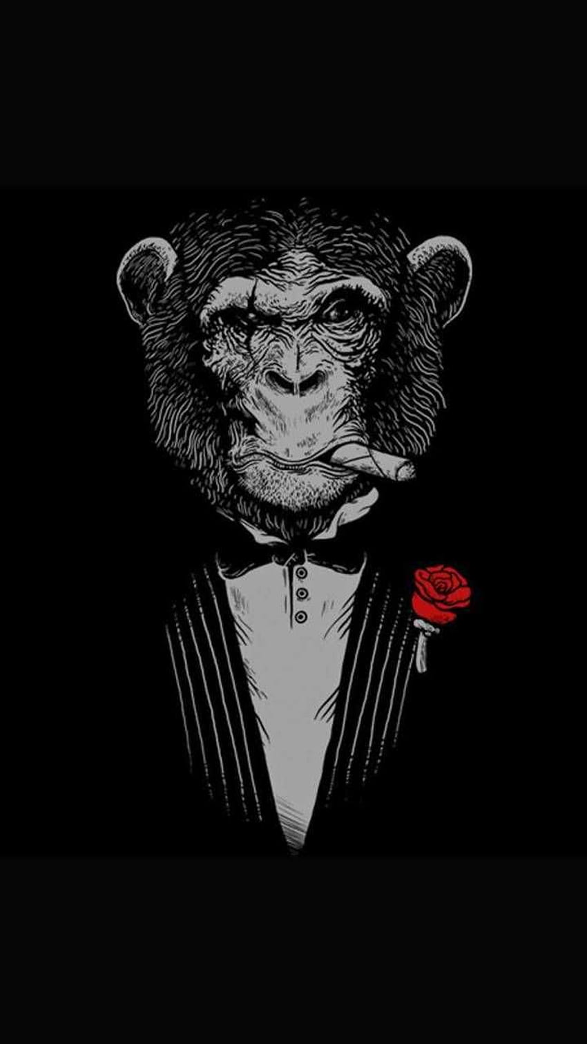 Mafia-Affe, Affenkunst HD-Handy-Hintergrundbild