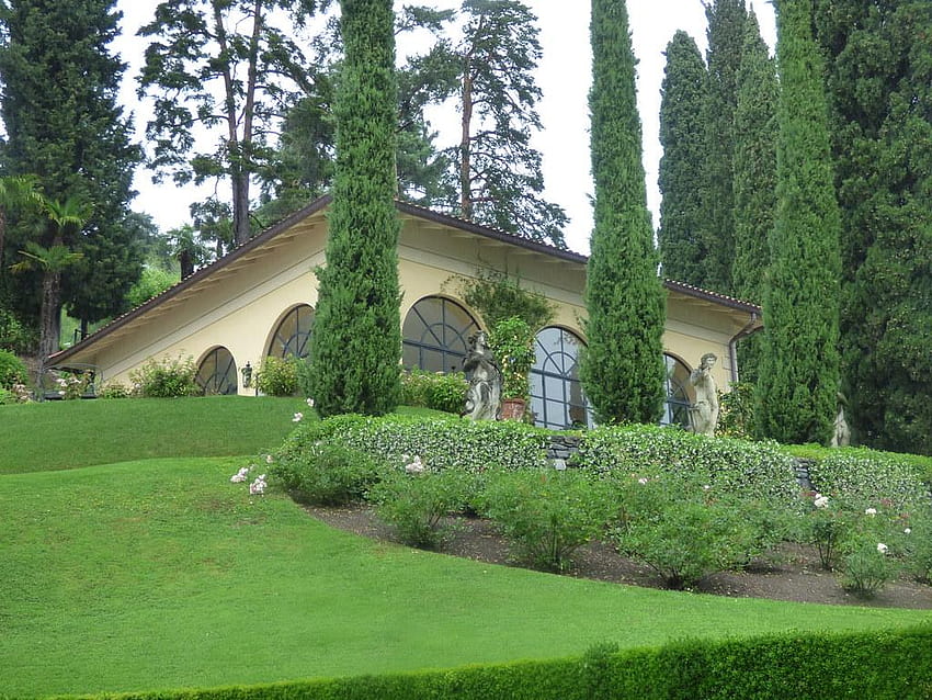 Villa del Balbianello, loggia lake como HD wallpaper