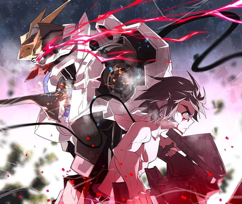 Gundam Barbatos Lupus Rex & Mikazuki Augus HD-Hintergrundbild