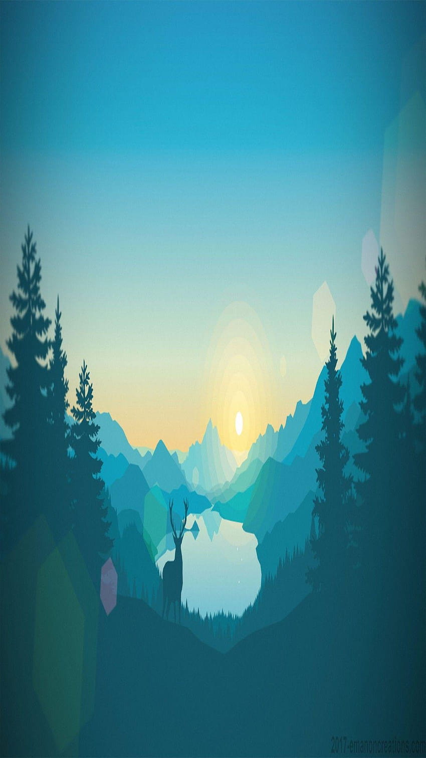 Minimalist Forest Phone HD phone wallpaper