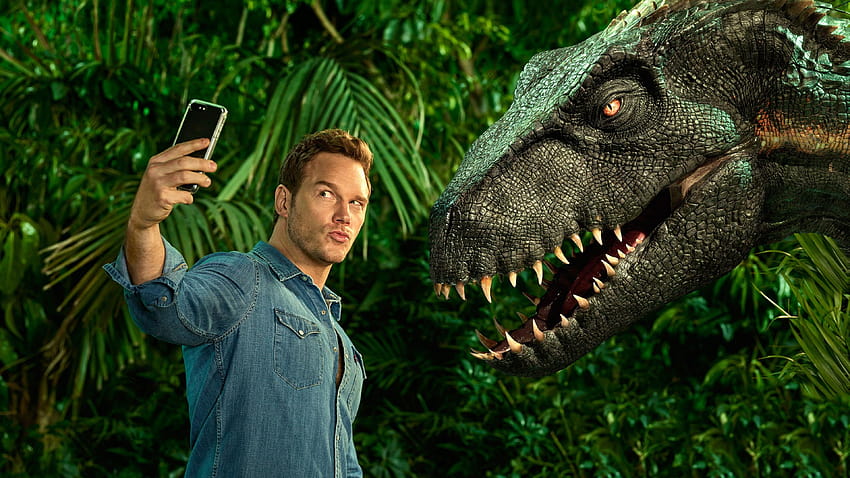 Jurassic World: Fallen Kingdom, Chris Pratt, dinosaurus, Film, velociraptor Wallpaper HD