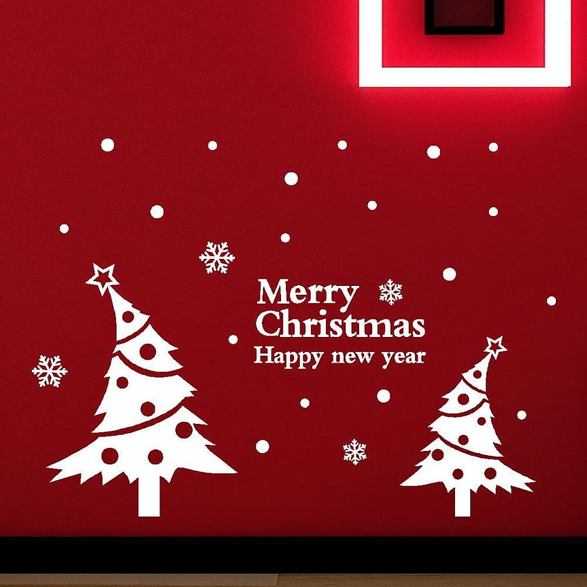 2019 새해 크리스마스 트리 벽, 새해 복 많이 받으세요 스티커 2019에 대한 세부 피드백 질문 HD 전화 배경 화면
