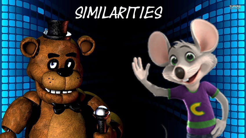 Similarities between Chuck E Cheese/Rock Afire Explosion and Five nights at freddy's, lunaticplushtrap HD wallpaper