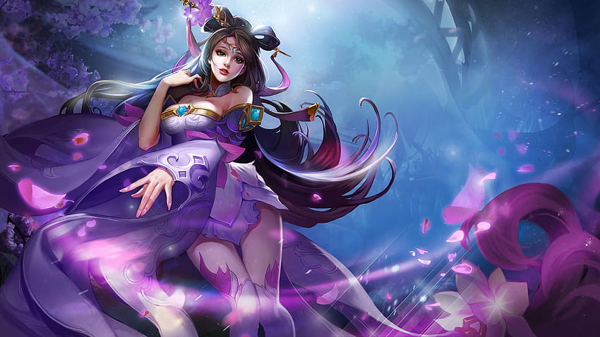 King Of Glory Diao Chan Master Purple Clothes For Fond d'écran HD