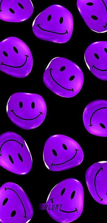 Buy Melty Smiley Face SVG Iphone Wallpaper Purple 70s Moody Funky Online in  India  Etsy