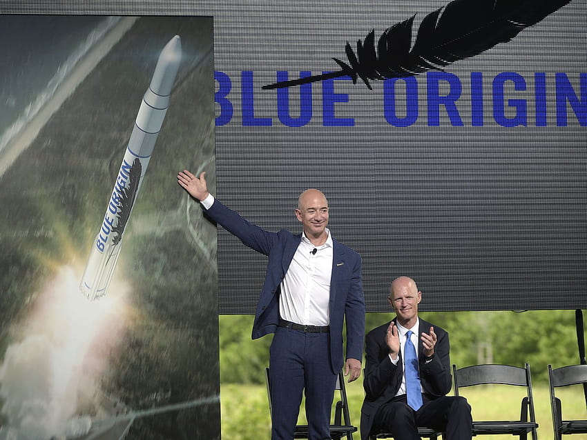 Lot kosmiczny Jeffa Bezosa: o której godzinie Jeff Bezos leci w kosmos? Tapeta HD