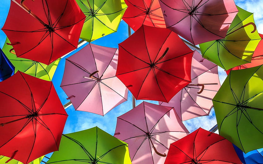 umbrellas HD wallpaper