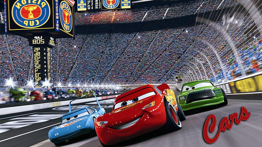 Cars La película, coches de dibujos animados fondo de pantalla