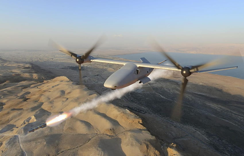 broń, pocisk, UAV, dron, technologia wojskowa, bezzałogowy, bezzałogowy statek powietrzny Tapeta HD