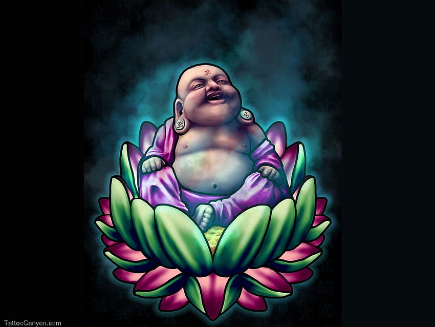 Designs Buddha In The Lotus Flower Tattoo Design [1280x960] na telefon komórkowy i tablet, śmiejący się buddha pc Tapeta HD