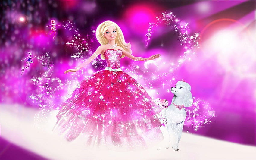 Incroyable poupée Barbie mignonne pour mobile, poupée barbie avec rose Fond d'écran HD