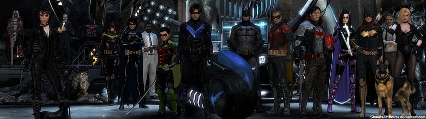 Batman Dual Screen, batman family HD wallpaper