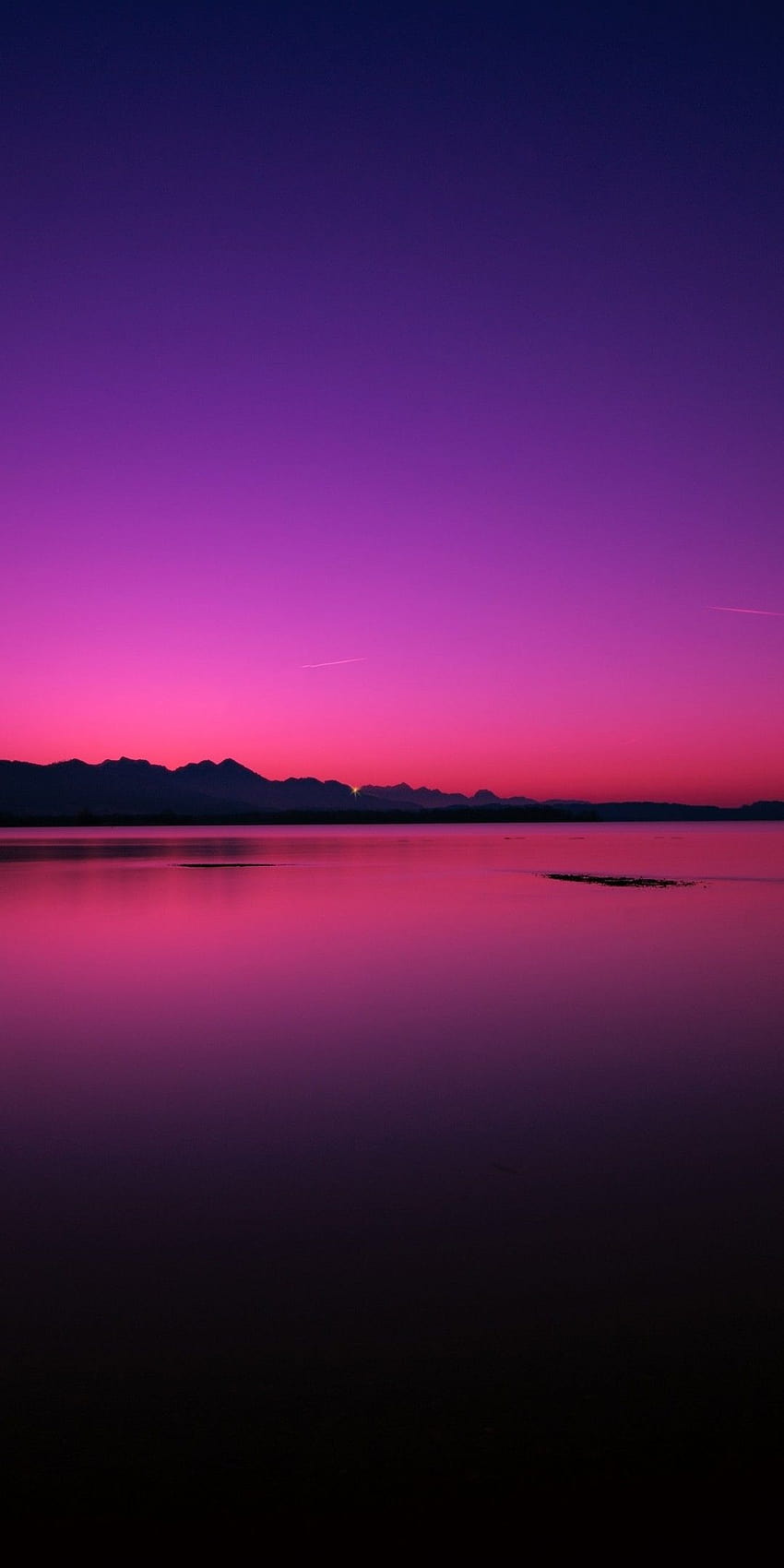 1080x2160 Twilight, Sunset, Horizon, Purple Sky, violet sky HD phone wallpaper