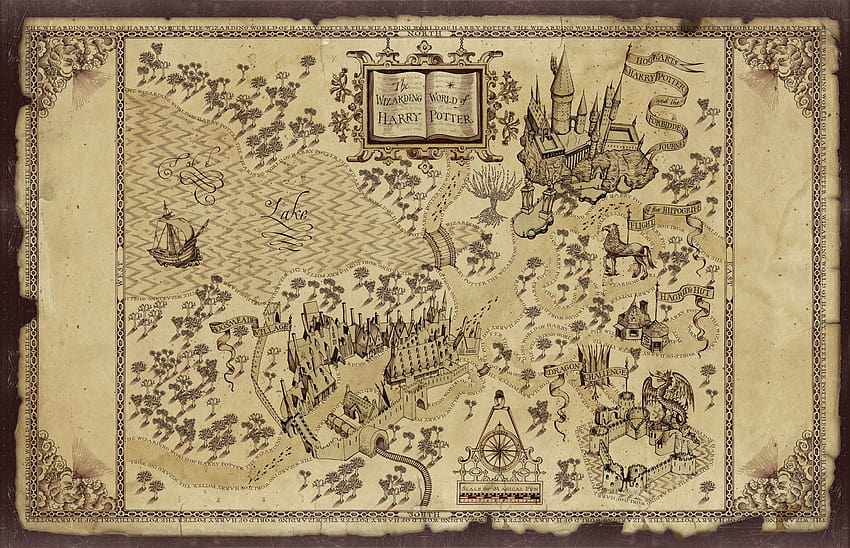 Hogwarts-Karte HD-Hintergrundbild