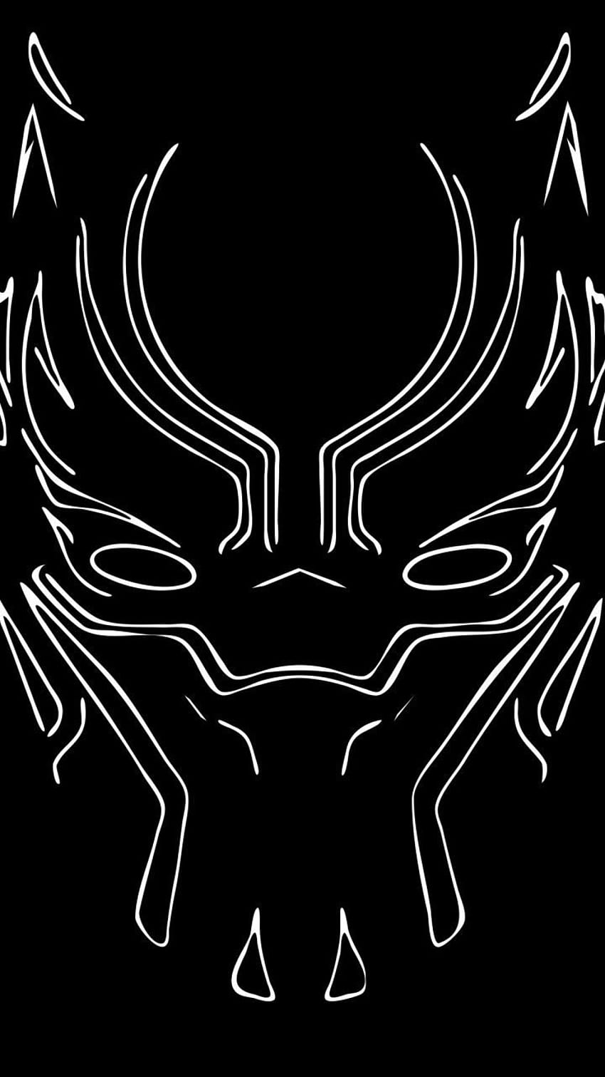 Black Panther Mask Minimal Art X Black Panther Minimal Hd