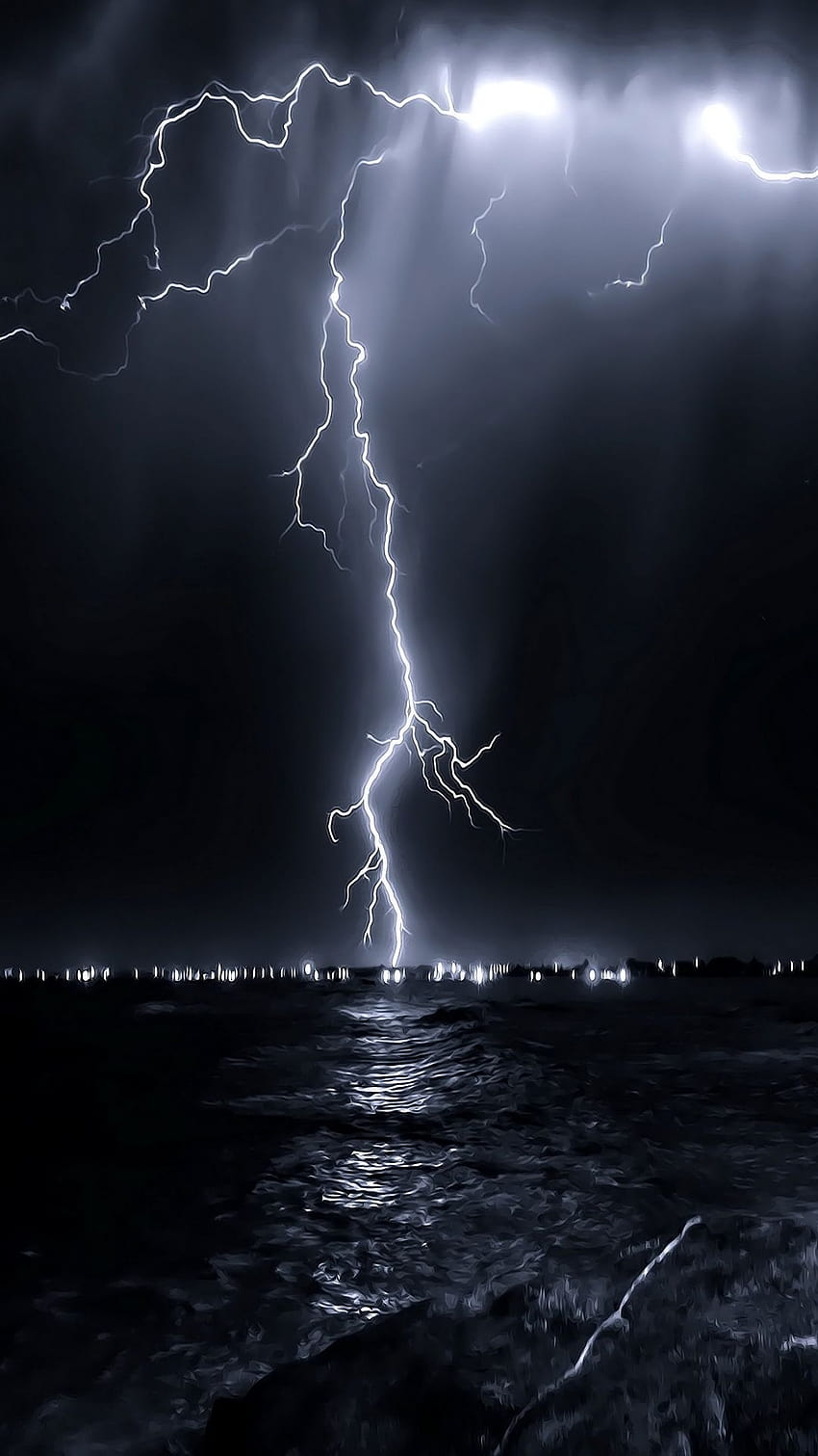 Lightning, thunder phone HD phone wallpaper
