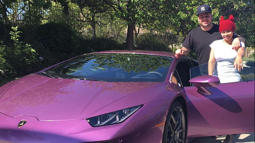 Rob Kardashian Buys Fiancee Blac Chyna a Purple Lamborghini HD wallpaper