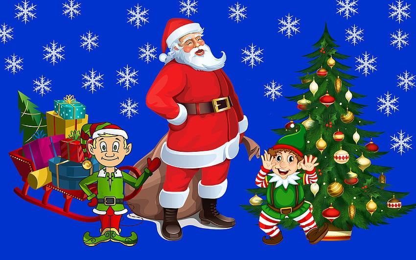 Christmas Tree Hanging Out With Santa Claus Gifts For Full Screen 3840x2400 : 13, christmas tree and gifts HD wallpaper