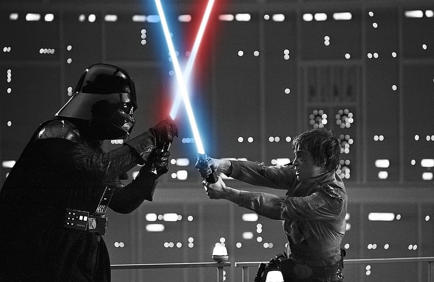 Gwiezdne wojny Darth Vader kontra Luke, gwiezdne wojny powrót jedi Luke Skywalker kontra Darth Vader Tapeta HD