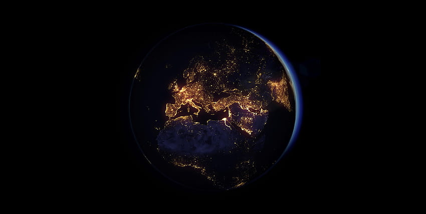 Ziemia, lampki nocne, Europa Północna, kula ziemska, kosmos, co u licha Tapeta HD