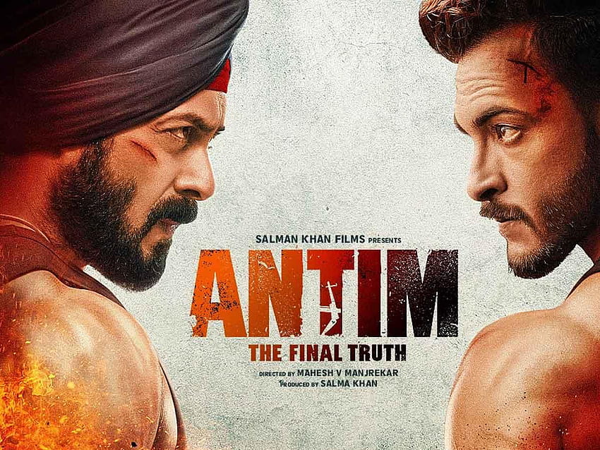 Antim: The Final Truth Poster fuori: i netizen danno un pollice in su a Salman Khan e Aayush Sharma con protagonista, antim the final verità Sfondo HD