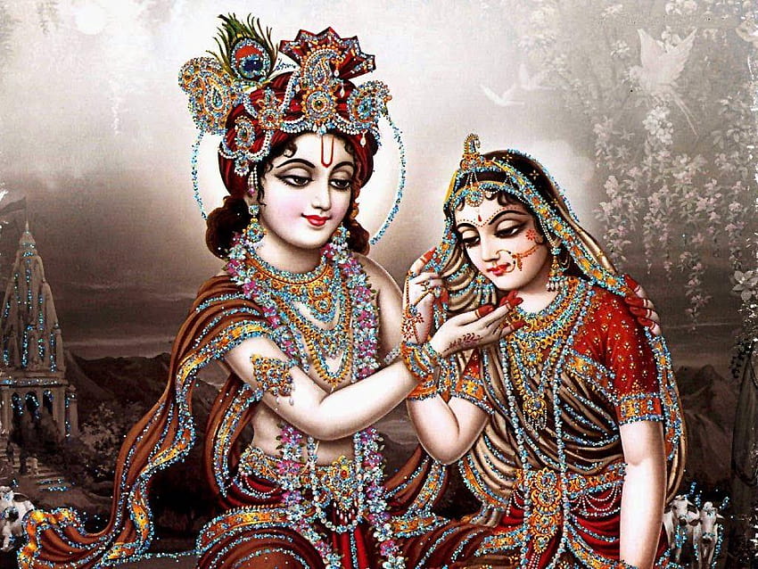4 Radha, lord shri krishna HD wallpaper | Pxfuel