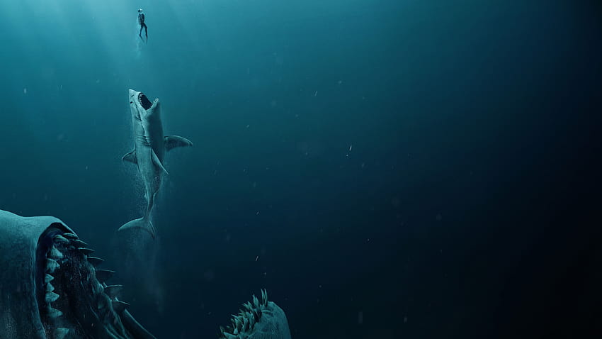 メグ映画サメ メガロドン、jaxx 高画質の壁紙