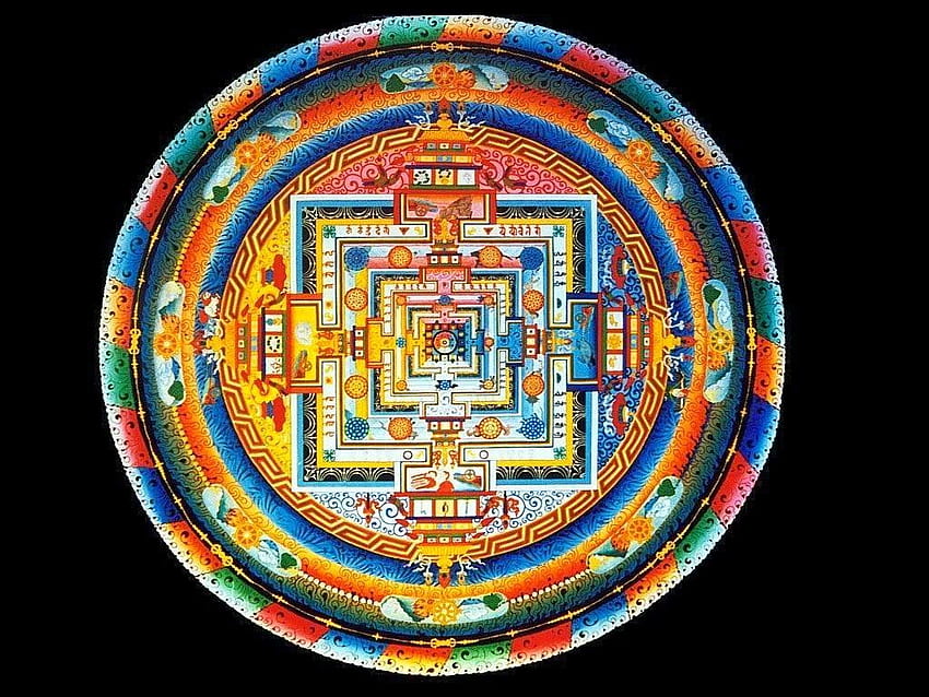 Simplesmente criativo: mandalas tibetanas de areia, mandala budista papel de parede HD