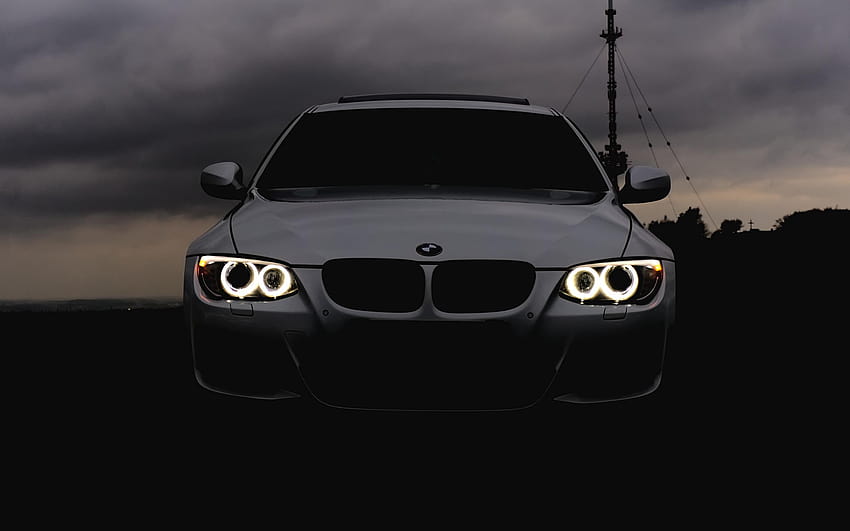 BMW, Headlights, Auto, Cloudy, Angelic Eyes, bmw headlights HD wallpaper