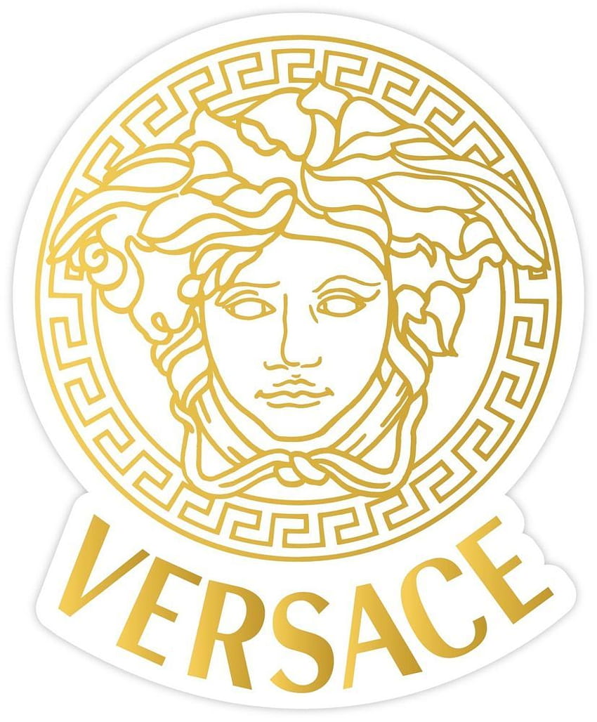 Logotipo de Versace en el perro, medusa de Versace fondo de pantalla del teléfono