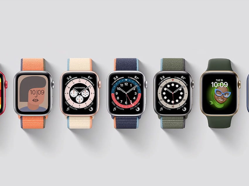 Apple Watch Series 6 présente de nouveaux cadrans de montre avec Memoji, Stripes et plus Fond d'écran HD