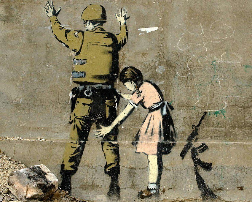 Banksy による 15 の物議を醸すストリート アート作品 – BoredBug, twitter backgrounds banksy 高画質の壁紙