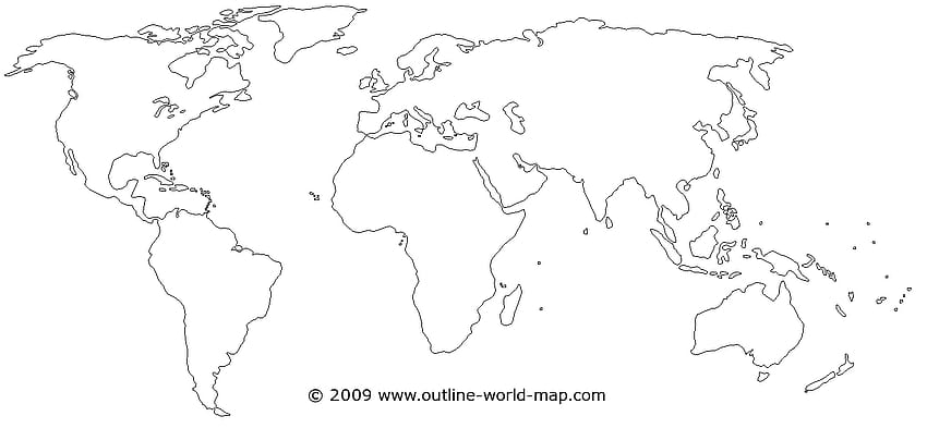 Peta dunia kosong dengan area putih Wallpaper HD