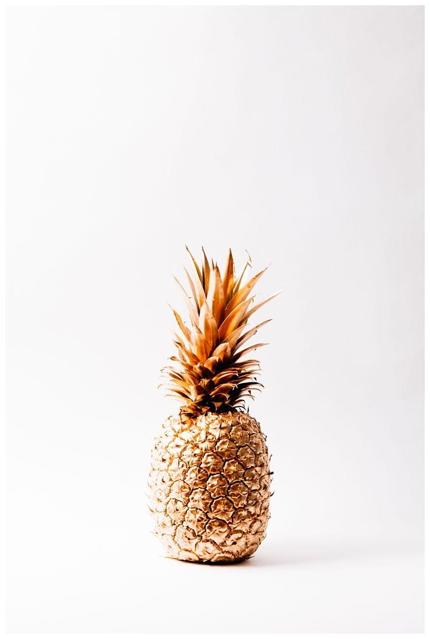 Golden pineapple., gold pineapple HD phone wallpaper