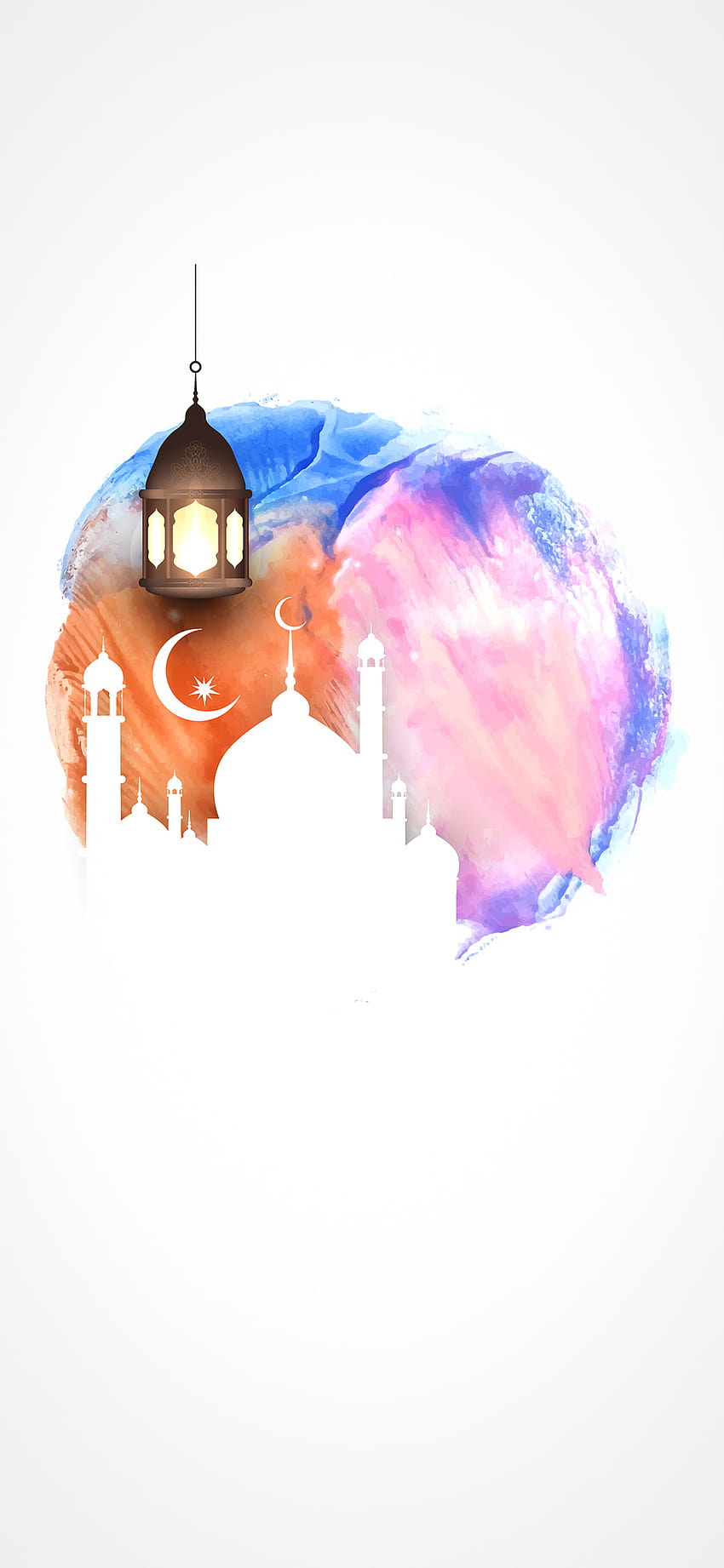 Mezquita colorida Vector Islámica fondo de pantalla del teléfono