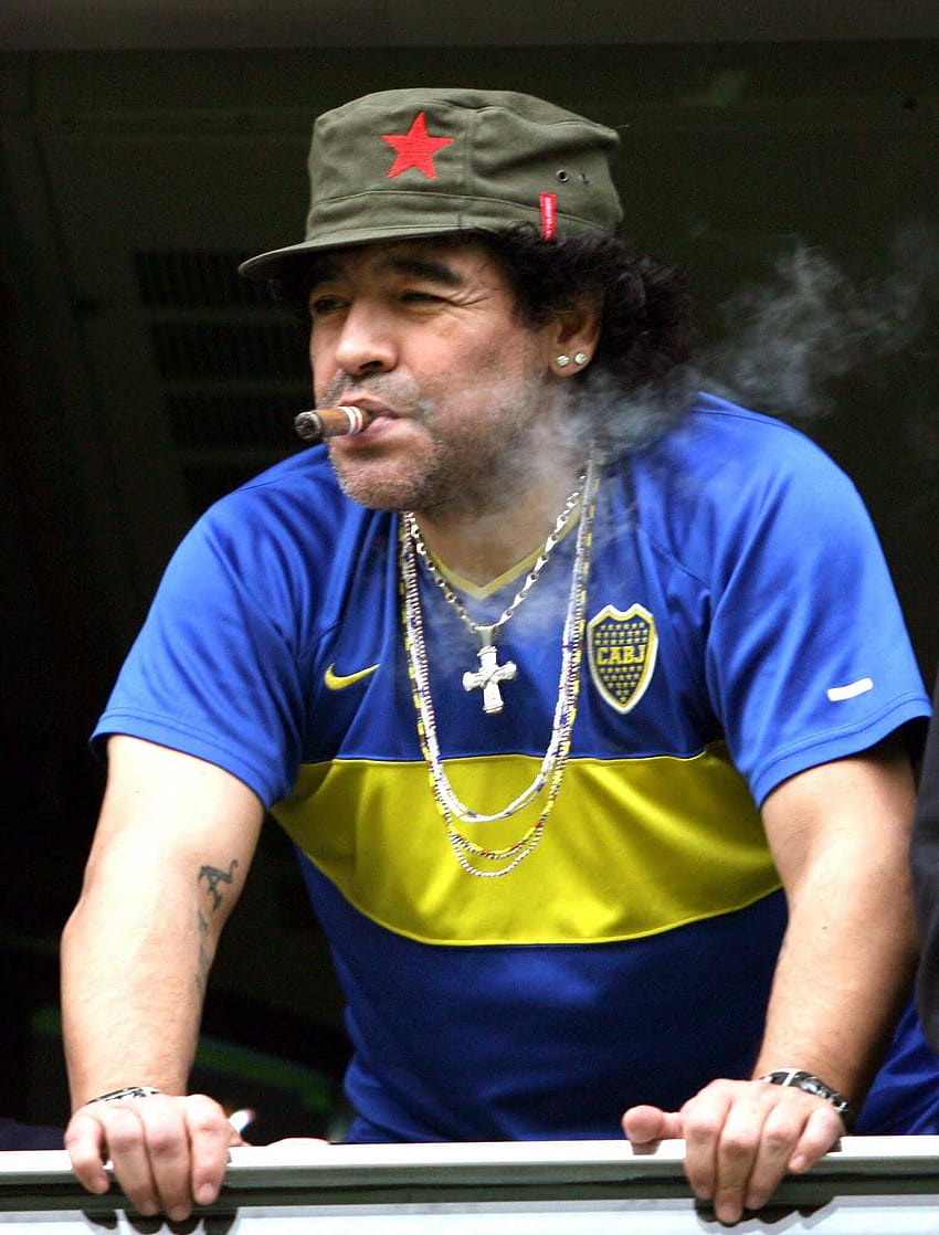 Justin Bieber: Der weltberühmte Fußballspieler Diego Maradona, Maradona Boca Juniors HD-Handy-Hintergrundbild