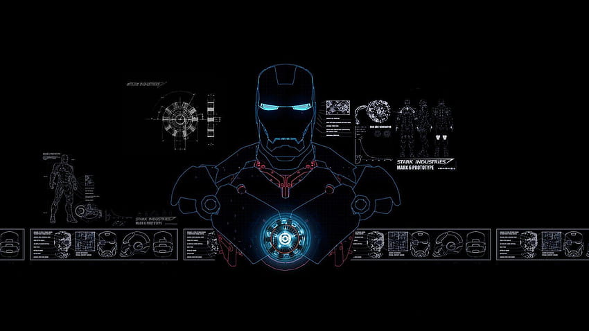 Iron Man Mark 6 Prototyp-Schaltpläne HD-Hintergrundbild