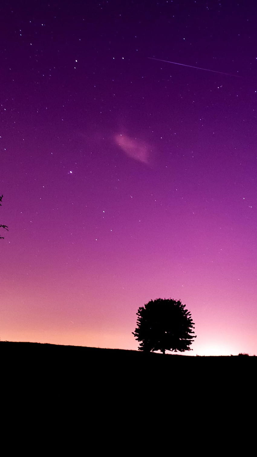 Céu noturno roxo da galáxia, céu noturno rosa Papel de parede de celular HD