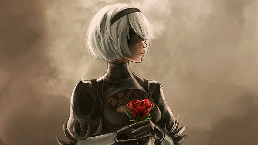 1152x864 2b Nier Automata Character Art 1152x864 Resolution , Backgrounds, and HD wallpaper