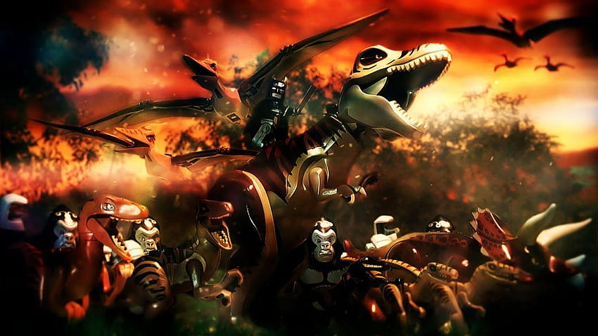 LEGO JURASSIC WORLD fantasy science fiction o dinozaurach Tapeta HD