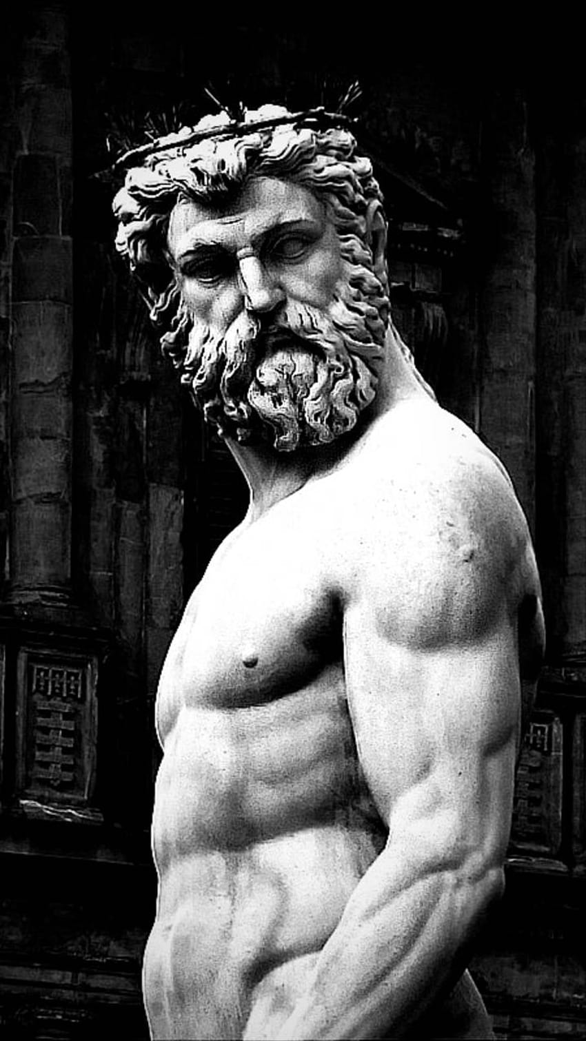 Dieu grec iPhone sur chien, sculpture grecque Fond d'écran de téléphone HD