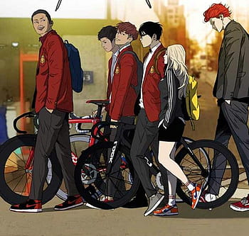 Wind Breaker screenshot  Bike illustration Bicycle art Anime