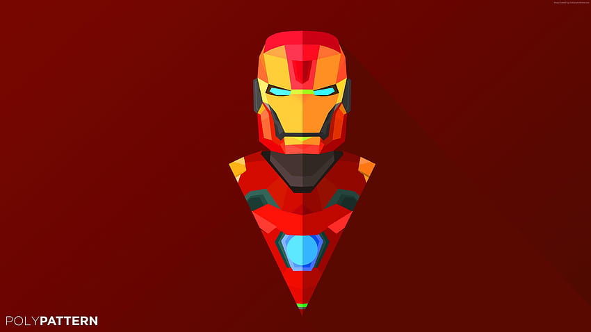 Iron Man, astratto, low poly, minimalismo, , , iphone, iron man art Sfondo HD