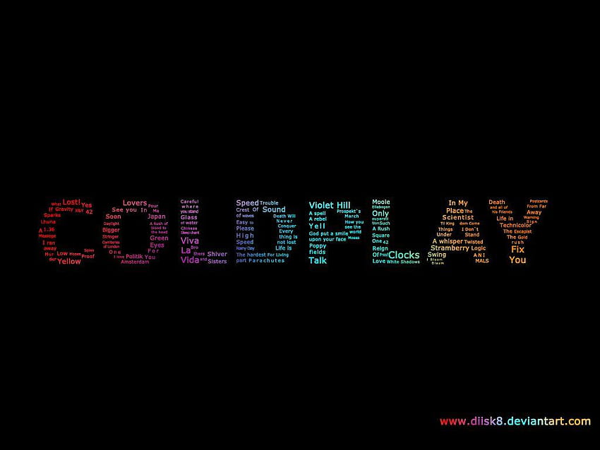 Couleur Coldplay par DiiSk8 Fond d'écran HD