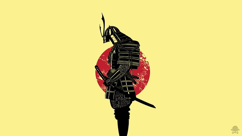 Japonya, Tasarım, Vektör, Samuray, Çizimler, Yalnız samuray HD duvar kağıdı