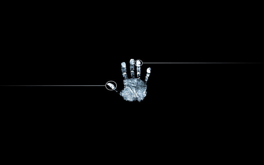 : odcisk palca, ręka, czarny biały 1920x1200, dane biometryczne Tapeta HD